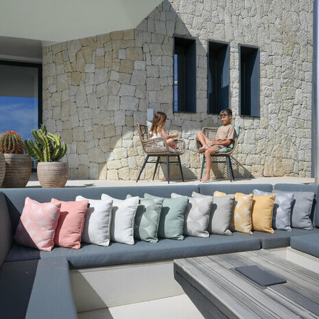 Zitje universeel rits ca.40x40cm Outdoor WR Napels mustard