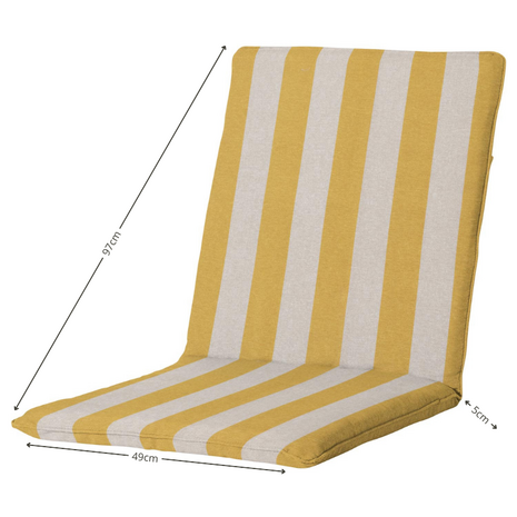 Stapelstoel kussen ca.97x49cm Amora mustard