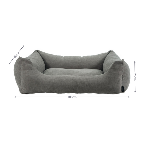 Hondenbed wasbaar ca.100x80x25cm Lins grey