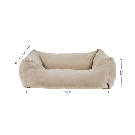 Hondenbed wasbaar ca.80x67x22cm Lins taupe