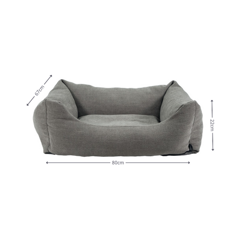 Hondenbed wasbaar ca.80x67x22cm Lins grey