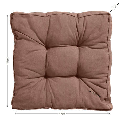 Florance kussen ca.47x47cm Panama mocca 2 stuks