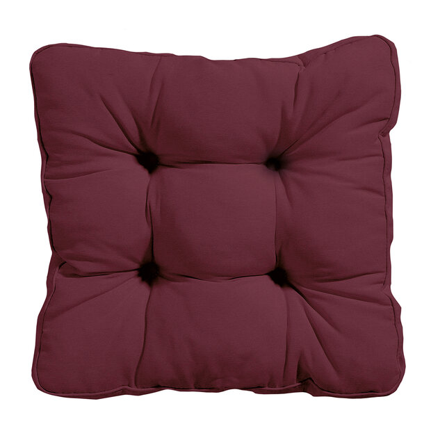 Florance kussen ca.47x47cm Panama bordeaux 2 stuks