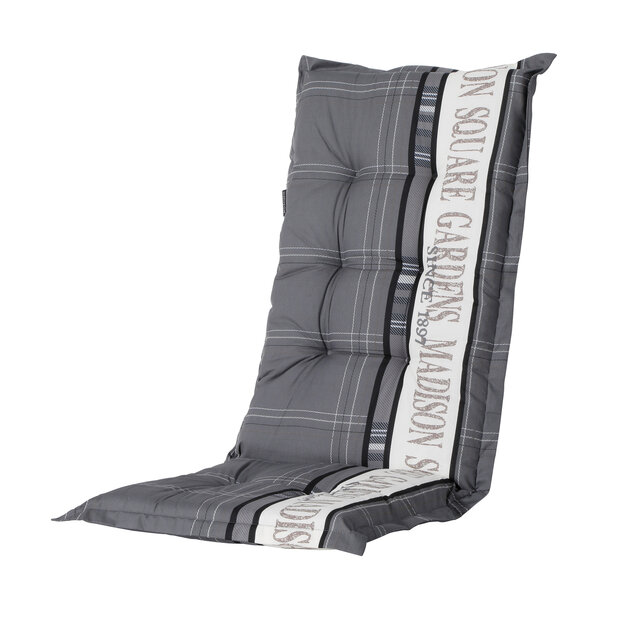 Kussen lage rug ca.105x50cm Madison garden grey 2 stuks