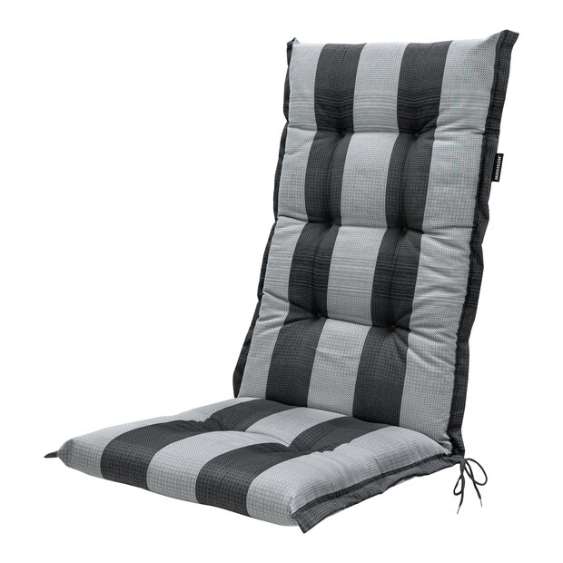 Kussen hoge rug ca.123x50cm Alice grey 2 stuks