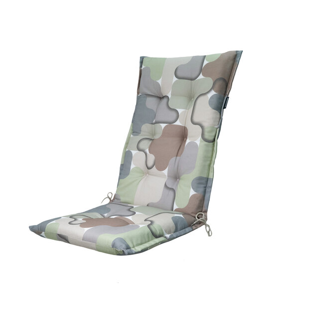 Kussen hoge rug ca.123x50cm Grafi sage 2 stuks