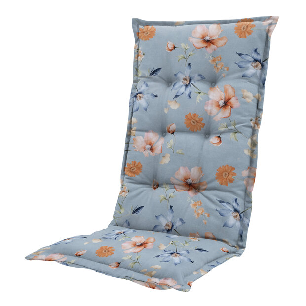 Kussen hoge rug ca.123x50cm Florina blue 2 stuks