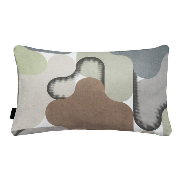 Sierkussen paspel ca.30x50cm Grafi sage 2 stuks