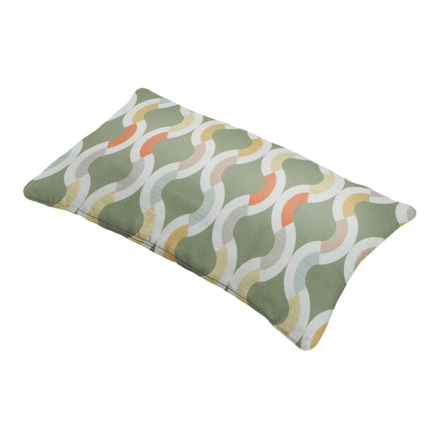 Sierkussen paspel ca.30x50cm Outdoor+ Trivia green 2 stuks