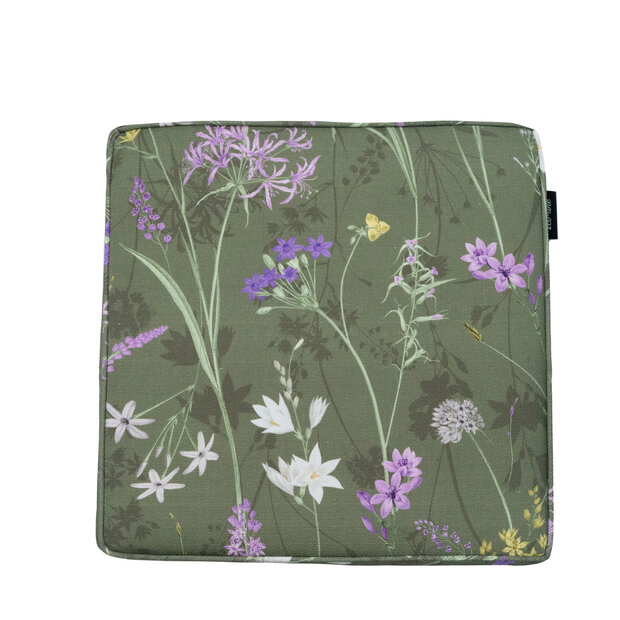 Luxe zitkussen ca.40x40cm Donna green canvas eco+ 2 stuks