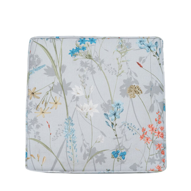 Luxe zitkussen ca.40x40cm Donna azure canvas eco+ 2 stuks