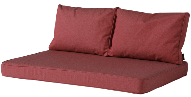 Lounge palletkussen set 120x80cm + rugkussens (Outdoor Manchester Red) - Madison