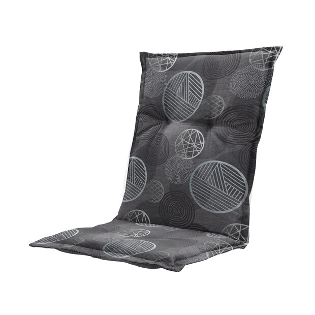 Kussen lage rug ca.105x50cm Circle grey 2 stuks