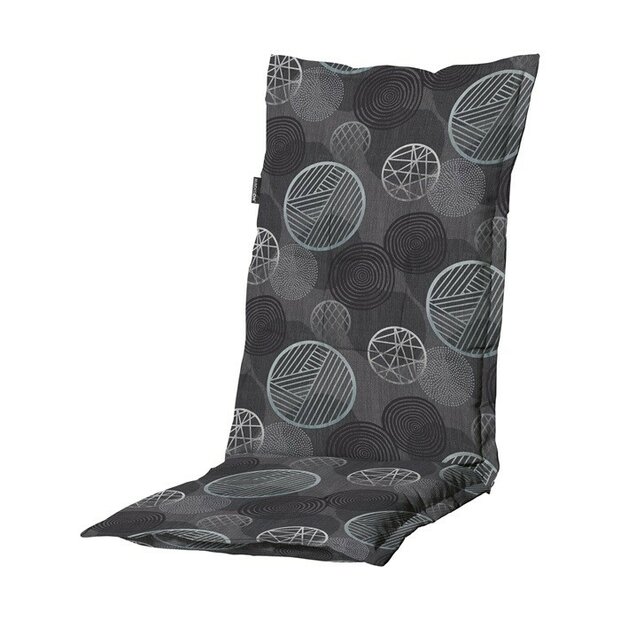 Kussen hoge rug ca.123x50cm Circle grey 2 stuks
