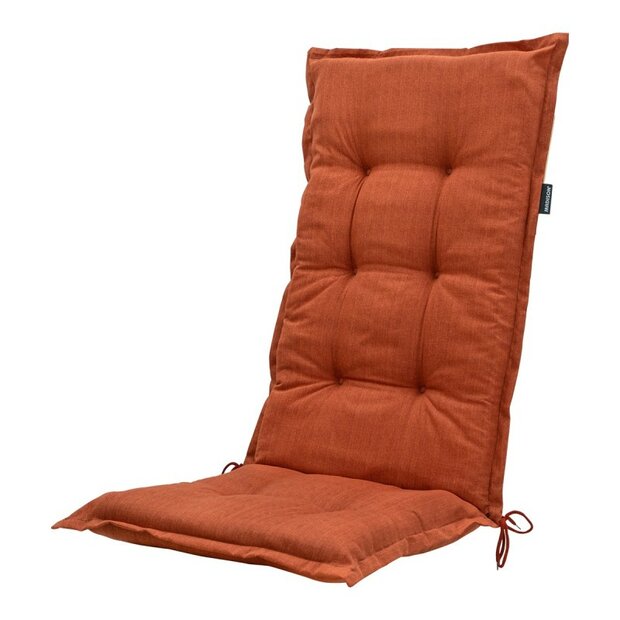 Kussen hoge rug ca.123x50cm Basic terra 2 stuks