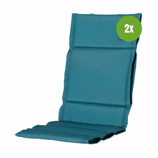 Kussen fiber de luxe ca.125x50cm Panama sea blue 2 stuks