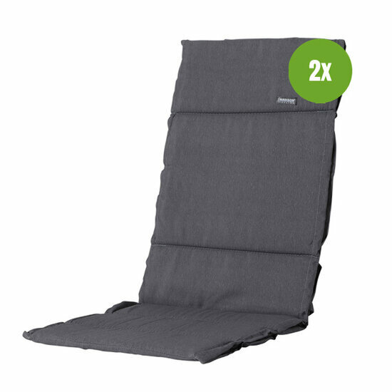 Kussen fiber de luxe ca.125x50cm Panama grey 2 stuks