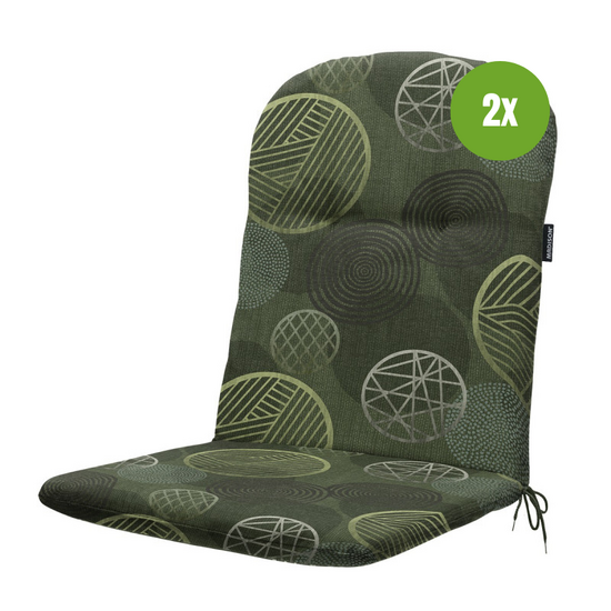 Kuip hoog ca.96x45cm Circle green 2 stuks