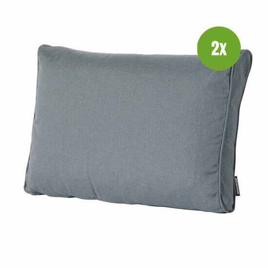 Lounge rug soft ca.40x60cm Rib grey 2 stuks