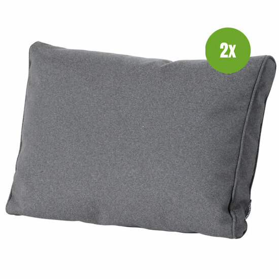 Lounge rugkussen ca.40x60cm Outdoor Manchester grey 2 stuks