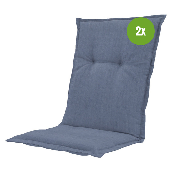 Kussen lage rug ca.105x50cm Basic kobalt 2 stuks