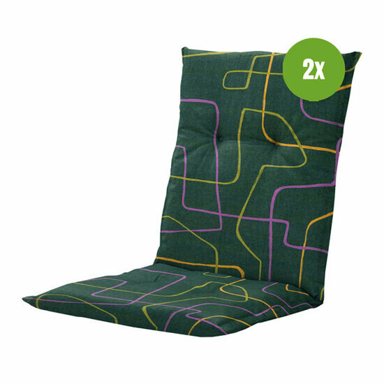 Kussen lage rug ca.105x50cm Joah green 2 stuks