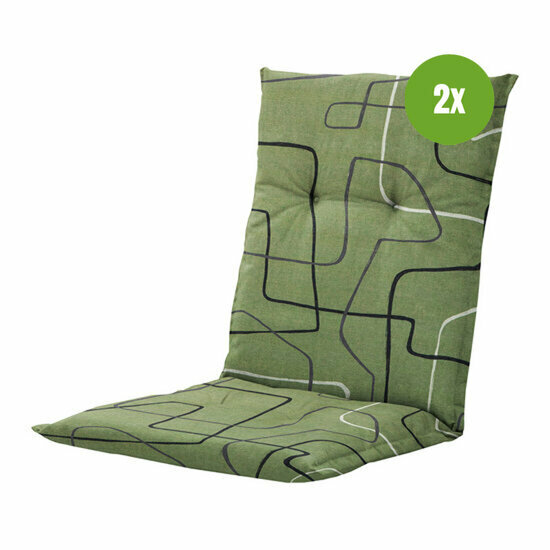 Kussen lage rug ca.105x50cm Joah sage 2 stuks
