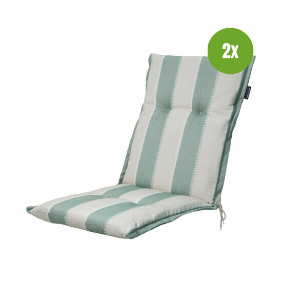 Kussen lage rug ca.105x50cm Banda kaki 2 stuks