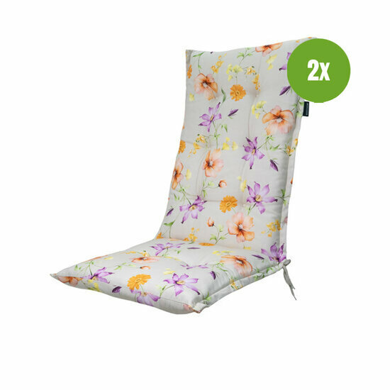 Kussen hoge rug ca.123x50cm Florina purple 2 stuks