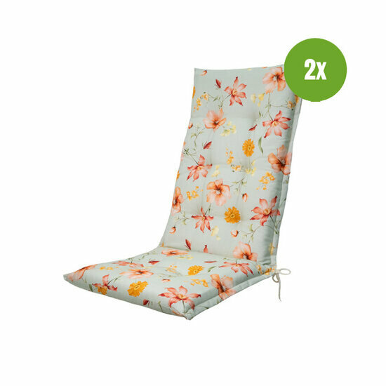 Kussen hoge rug ca.123x50cm Florina orange 2 stuks