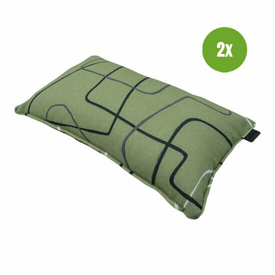 Sierkussen paspel ca.30x50cm Joah sage 2 stuks