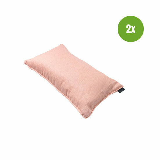 Sierkussen paspel ca.30x50cm Outdoor WR Napels salmone 2 stuks