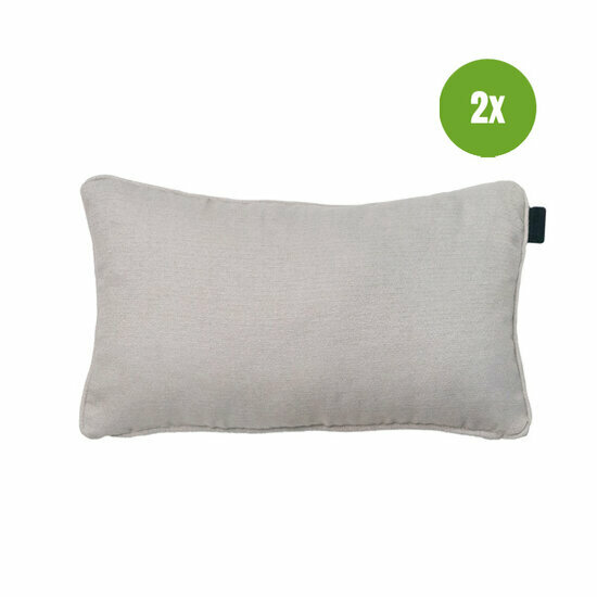Sierkussen paspel ca.30x50cm Outdoor WR Napels taupe 2 stuks