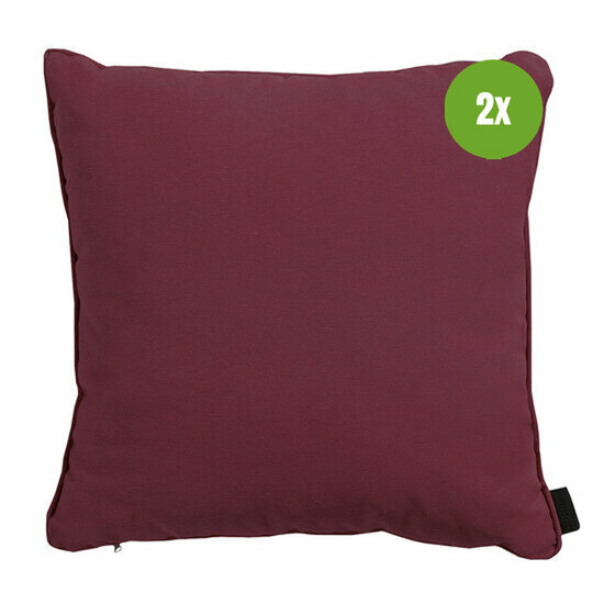 Sierkussen paspel ca.45x45cm Panama bordeaux 2 stuks