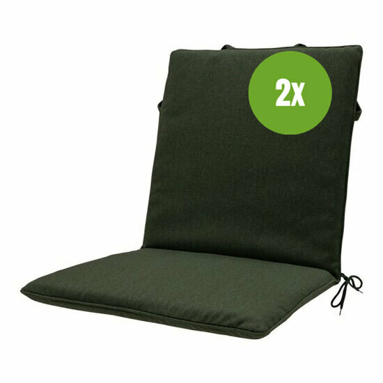 Stapelstoel kussen ca.97x49cm Green canvas eco+ 2 stuks