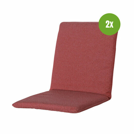 Stapelstoel kussen ca.97x49cm Outdoor Manchester red 2 stuks