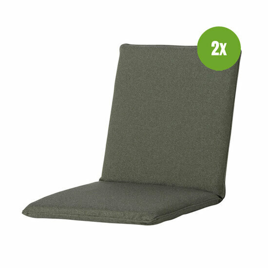 Stapelstoel kussen ca.97x49cm Outdoor Manchester green 2 stuks