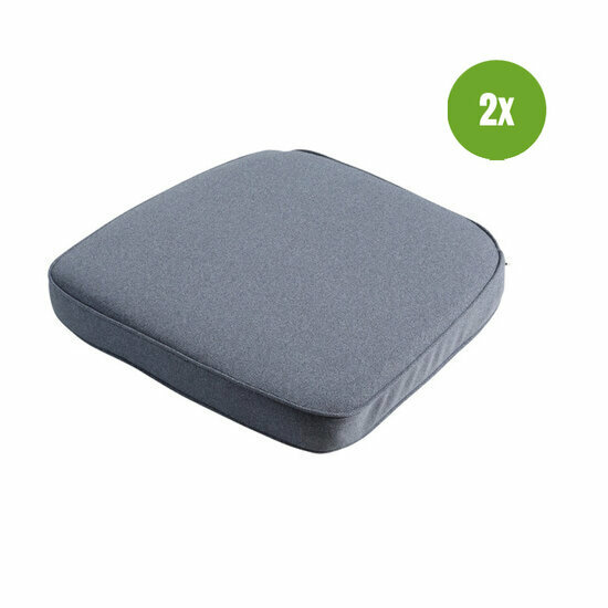 Wicker universeel ca.48x48cm Outdoor Manchester denim grey 2 stuks