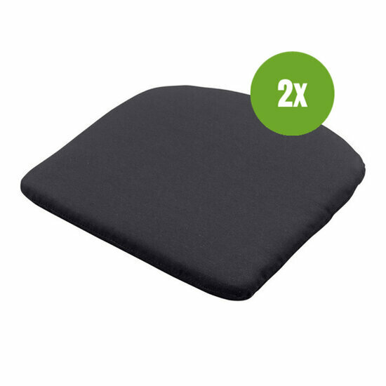 Zitkussen ca.46x48cm Basic black 2 stuks