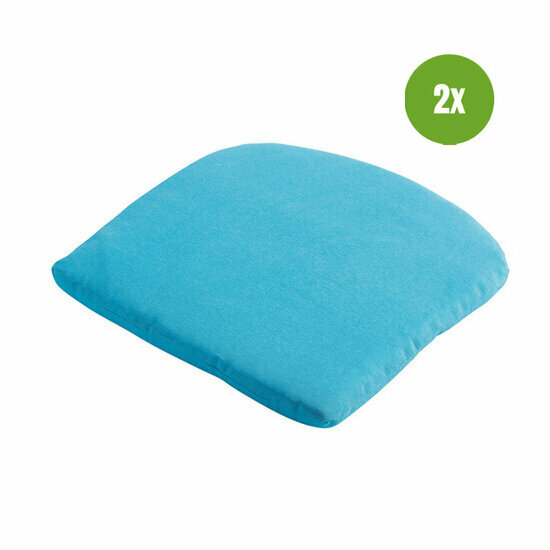 Zitkussen ca.46x48cm Panama aqua 2 stuks