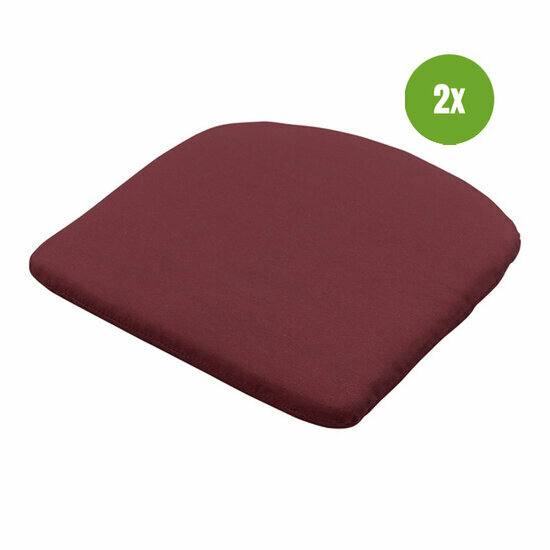 Zitkussen ca.46x48cm Panama bordeaux 2 stuks