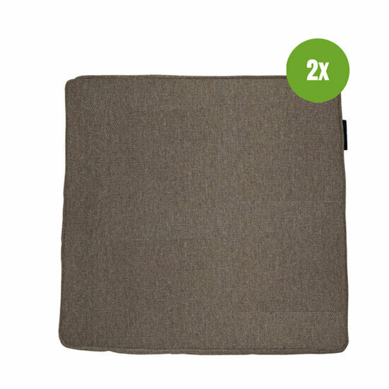 Luxe zitkussen ca.40x40cm Taupe canvas eco+ 2 stuks