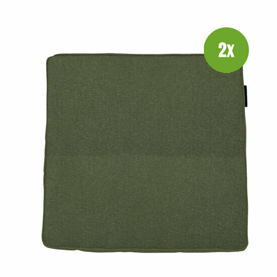 Luxe zitkussen ca.40x40cm Green canvas eco+ 2 stuks