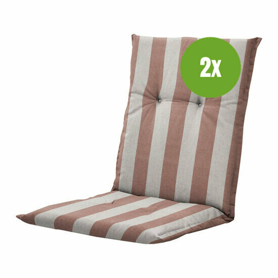 Kussen lage rug ca.105x50cm Amora mocca 2 stuks