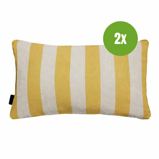 Sierkussen paspel ca.30x50cm Amora mustard