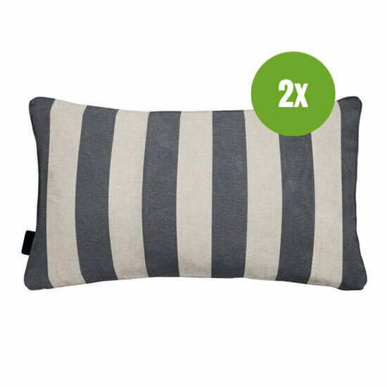 Sierkussen paspel ca.30x50cm Amora grey