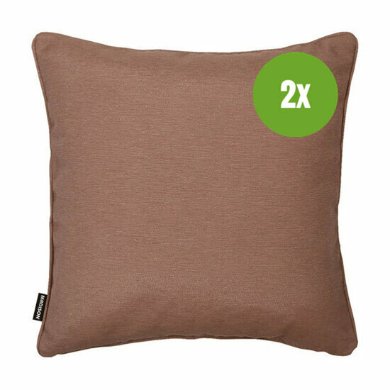Sierkussen paspel ca.60x60cm Panama Mocca 2 stuks