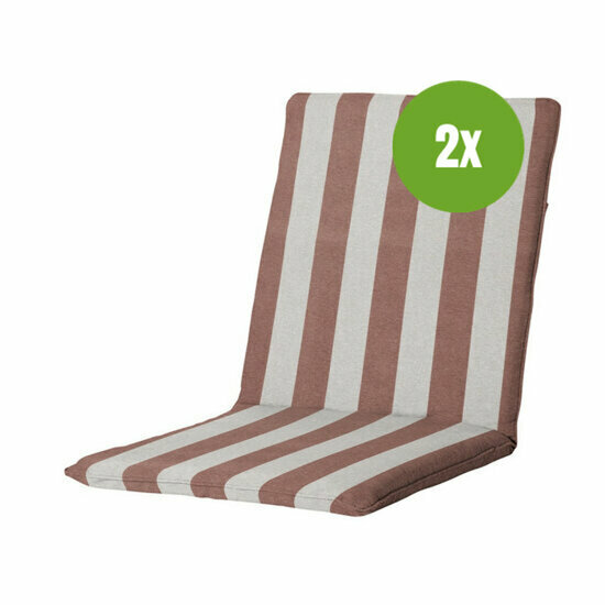 Stapelstoel kussen ca.97x49cm Amora mocca 2 stuks