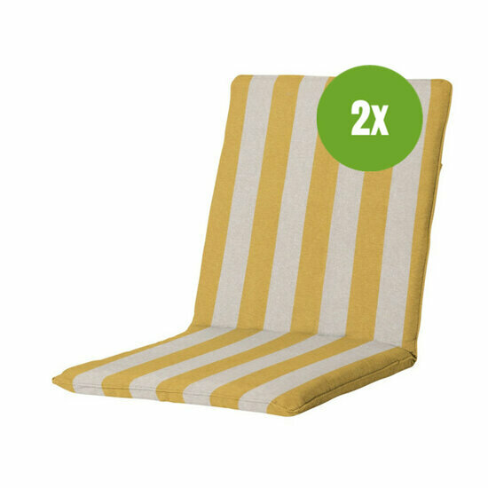 Stapelstoel kussen ca.97x49cm Amora mustard 2 stuks