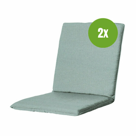 Stapelstoel kussen ca.97x49cm aqua canvas eco+ 2 stuks